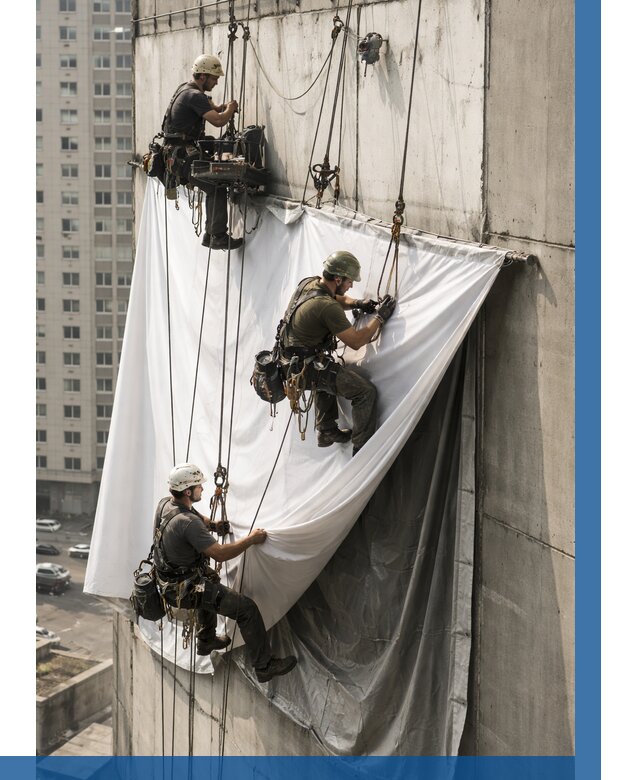 Замена баннерного полотна в Лесне от 6757 р. | ВЫСОТНИК-Лсн—заказать