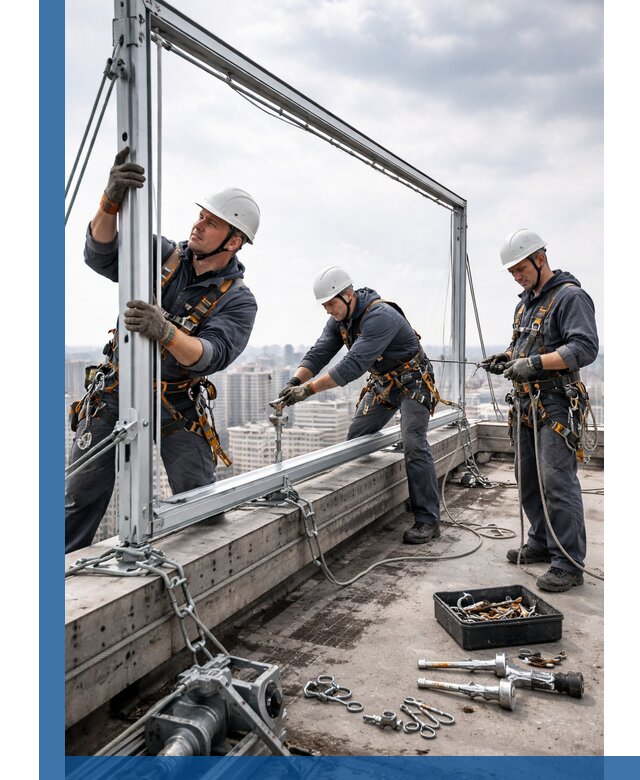 Монтаж крышных рекламных конструкций под ключ в Лесне