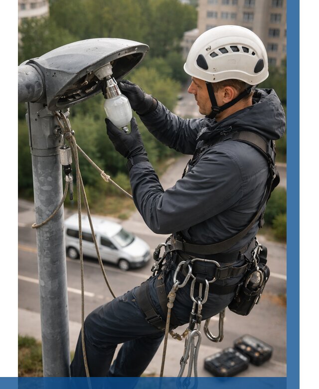 Замена ламп на высоте в Лесне от 2599 р. | ВЫСОТНИК-Лсн