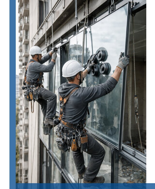 Витражное остекление фасадов и лоджий в Лесне под ключ