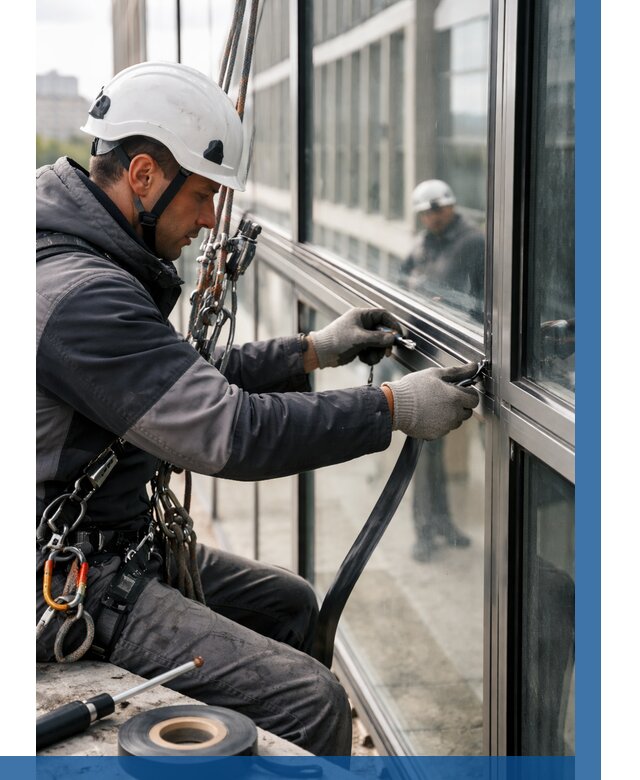 Ремонт витражных конструкций в Лесне от 3638 р. | ВЫСОТНИК-Лсн