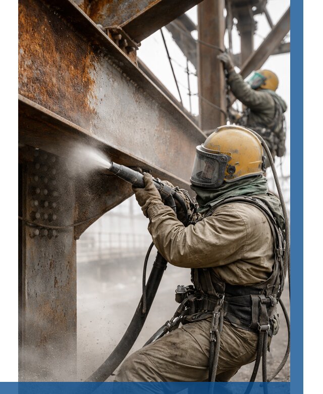 Пескоструйная очистка металлоконструкций в Лесне по 624 р. ВЫСОТНИК-Лсн