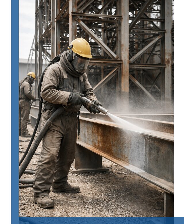 Пескоструйная очистка металлоконструкций в Лесне промышленная