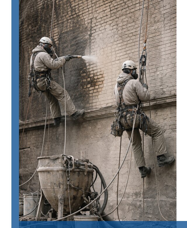 Пескоструйная очистка фасадов в Лесне профессионально