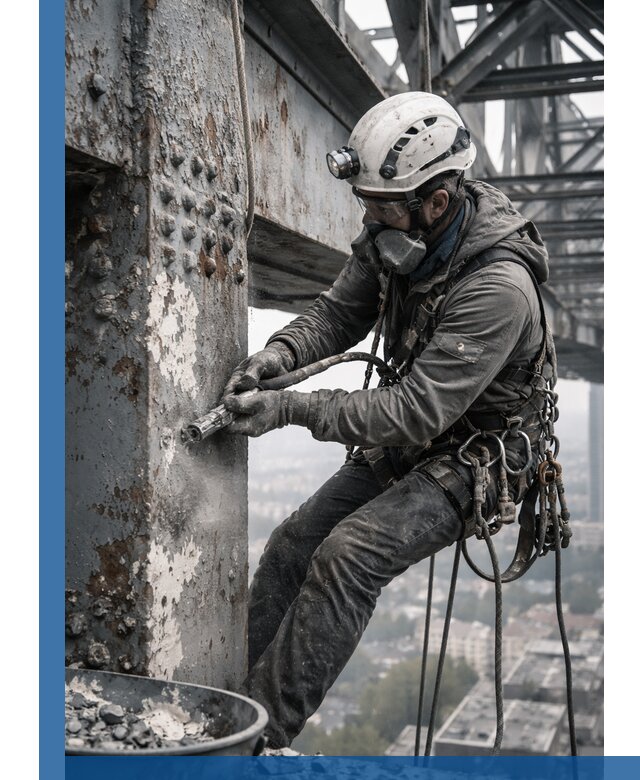 Удаление старой краски с металлических конструкций в Лесне