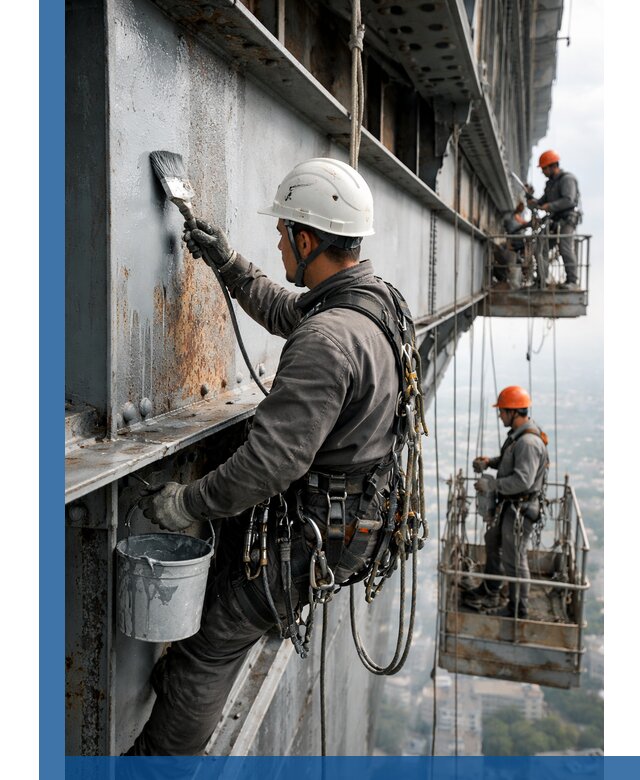 Покраска металлоконструкций на высоте в Лесне профессионально