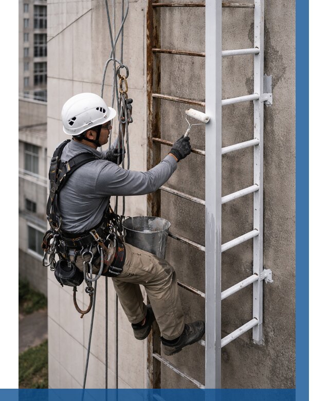 Покраска пожарных лестниц в Лесне от 4678 р. | ВЫСОТНИК-Лсн