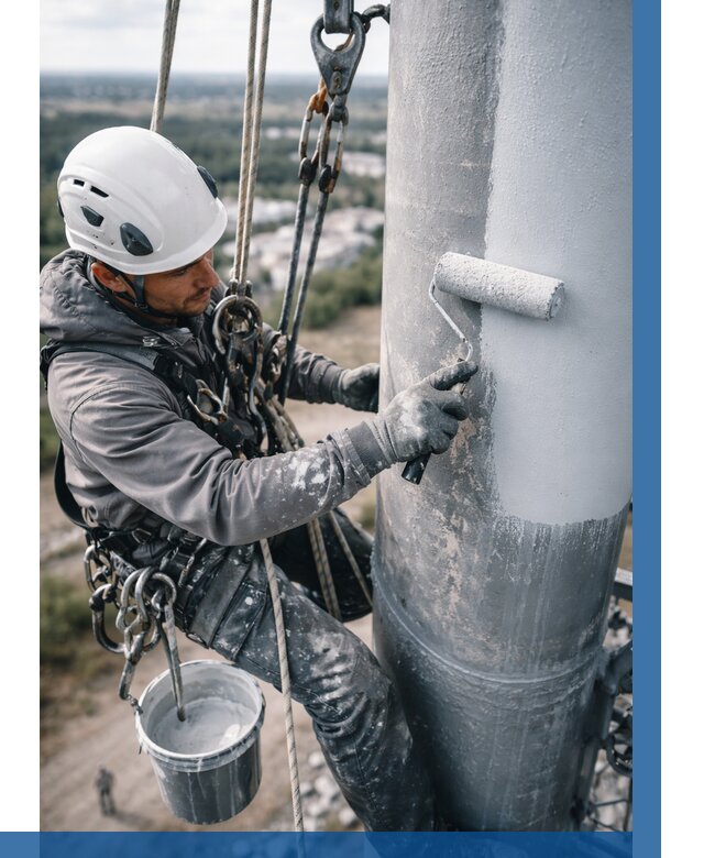 Покраска мачт связи под ключ в Лесне от 884 р. | ВЫСОТНИК-Лсн