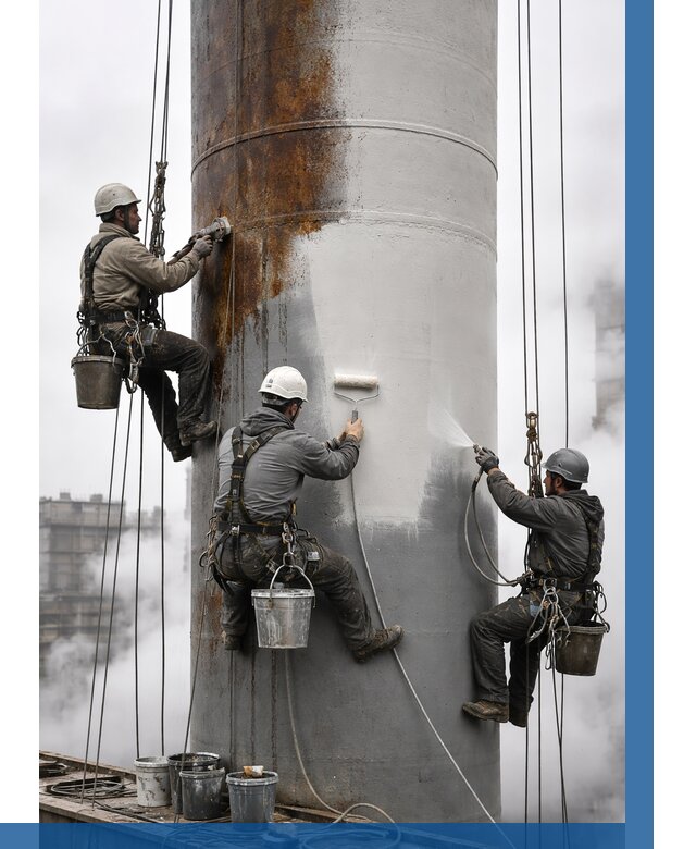 Покраска дымовых труб в Лесне от 8836 р. | ВЫСОТНИК-Лсн