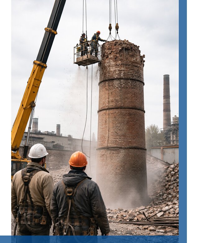 Демонтаж дымовой трубы в Лесне от 93555 р. | ВЫСОТНИК-Лсн, смета