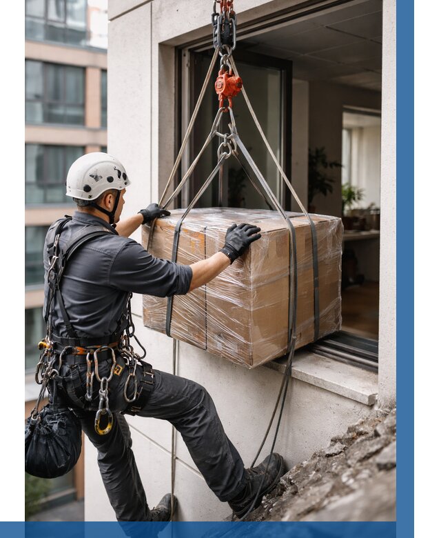 Подъем груза через окно в Лесне от 4678 р. | ВЫСОТНИК-Лсн