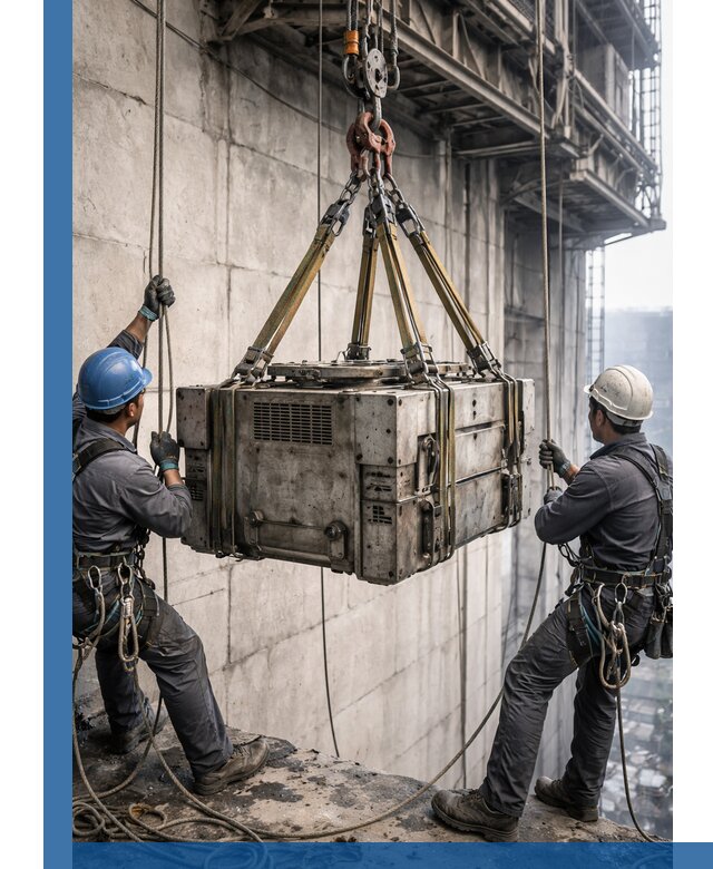 Такелажные работы на высоте, подъем и монтаж грузов в Лесне