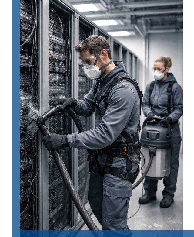 Обеспыливание серверной комнаты в Лесне, профессиональная очистка