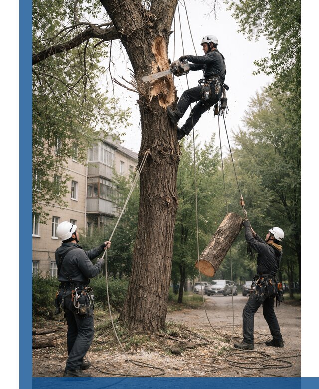 Срочное удаление аварийных деревьев в Лесне с гарантией безопасности