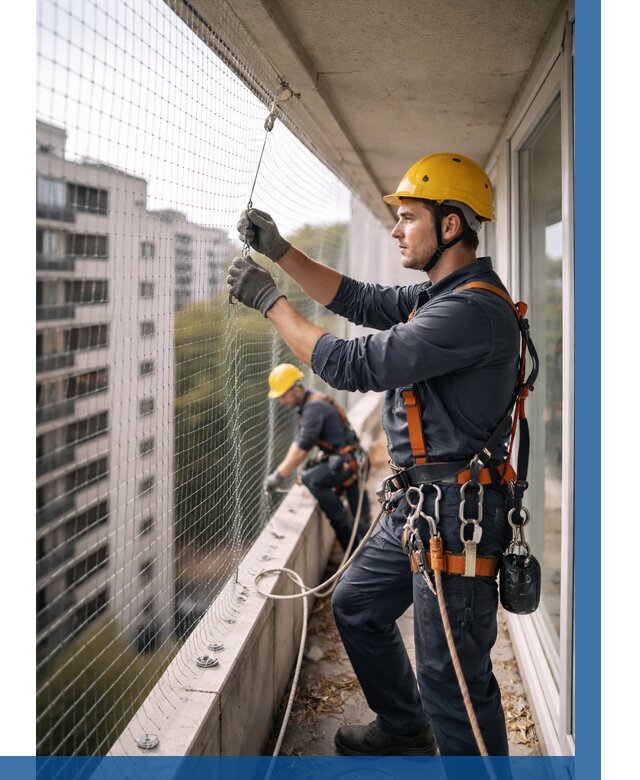 Монтаж сетки от птиц в Лесне от 4678 р. | ВЫСОТНИК-Лсн